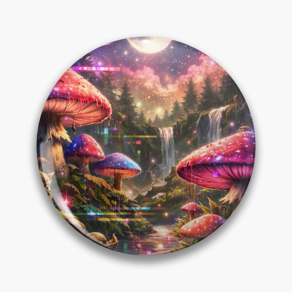 Item preview, Glitched Moon Forest – Cyber Goblincore Dreamscape designed and sold by Travelcases.