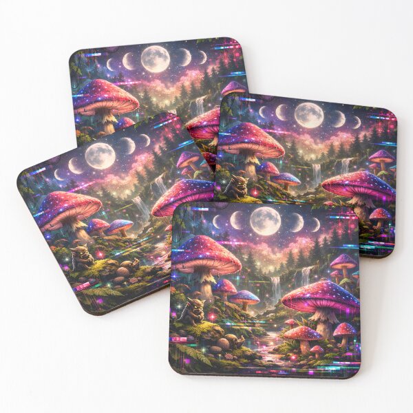 Item preview, Glitched Moon Forest – Cyber Goblincore Dreamscape designed and sold by Travelcases.