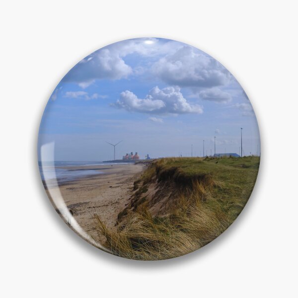 Item preview, Cambois Beach and Dunes under a blue sky designed and sold by Violaman.
