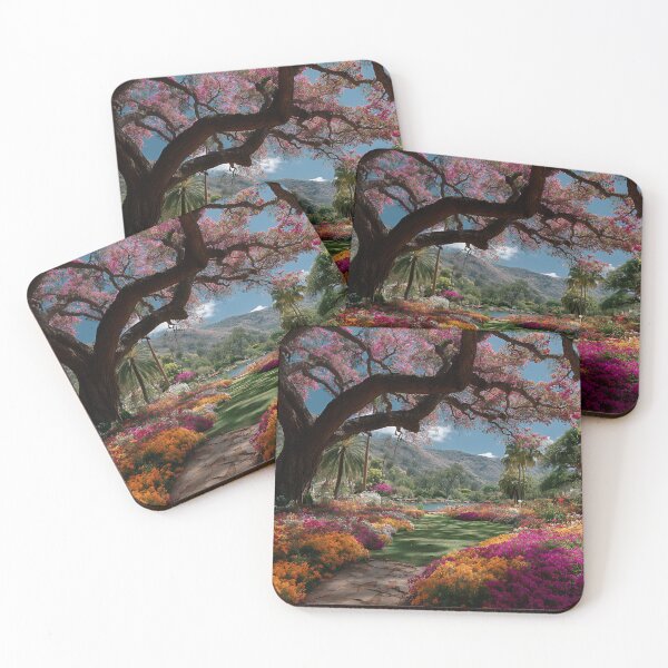Item preview, Vibrant Pink Blossom Tree Garden – Colorful Paradise View designed and sold by EK-World.