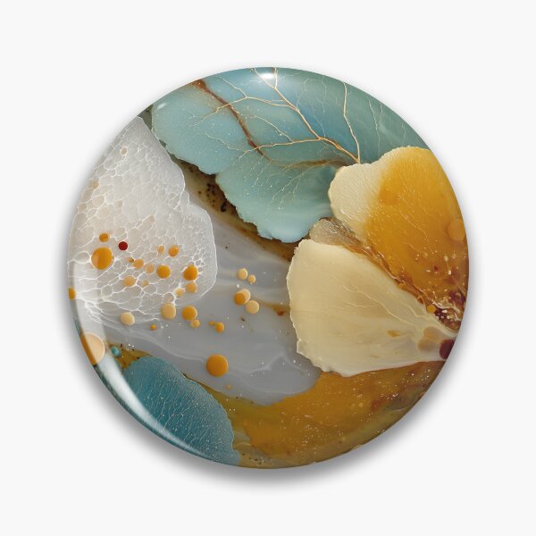 Item preview, Ethereal Teal Gold Fluid Petals – Luxe Abstract Bloom designed and sold by EK-World.