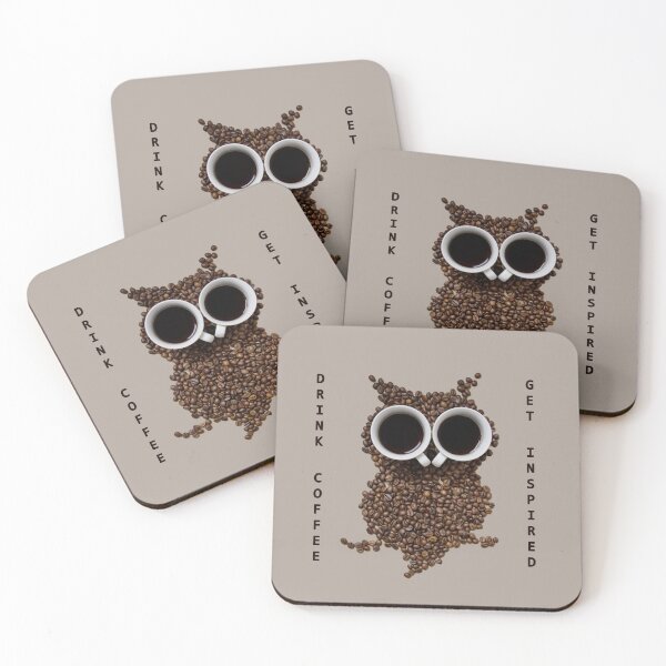 Item preview, Coffee Beans Owl Art designed and sold by kabetanistudio.