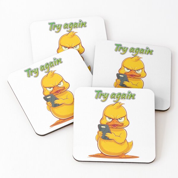 Item preview, Sassy Duck Reactions – Try Again  -  Funny Duck Meme Design designed and sold by MiraLumeStudio.