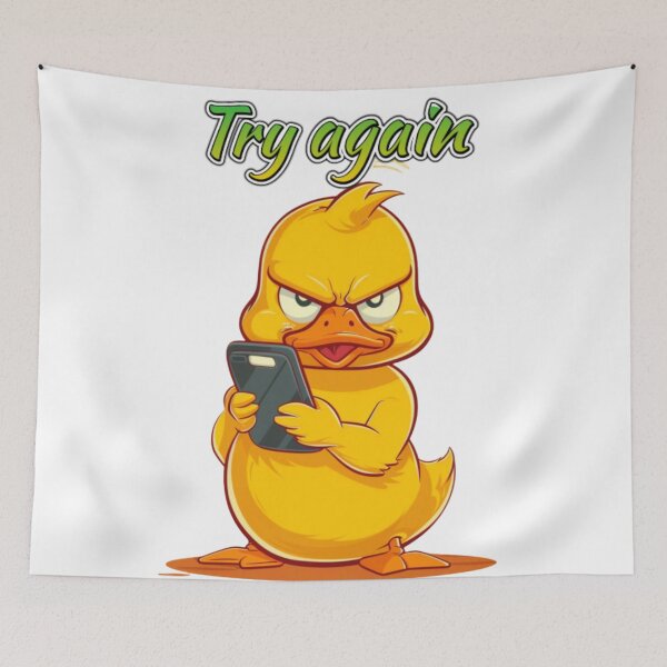 Item preview, Sassy Duck Reactions – Try Again  -  Funny Duck Meme Design designed and sold by MiraLumeStudio.