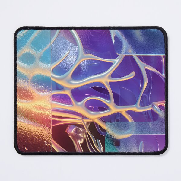 Item preview, Iridescent Cyber Veins – Neon Organic Metallic Abstract designed and sold by EK-World.