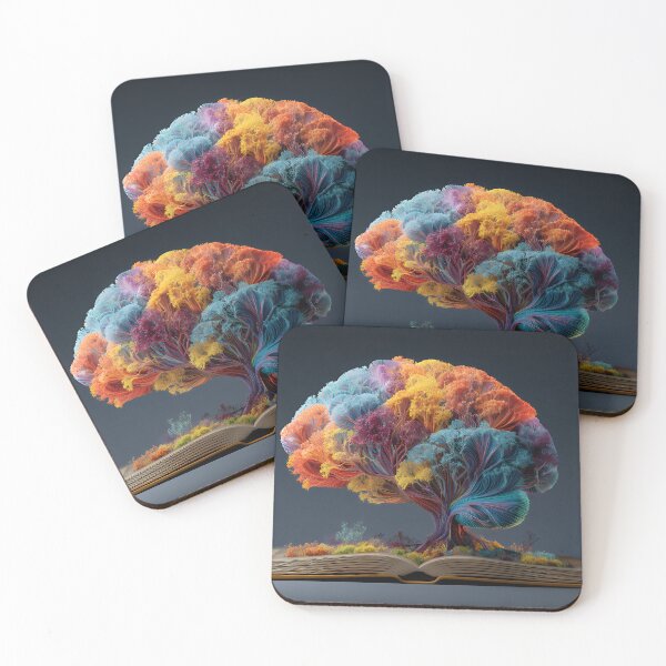 Item preview, Surreal Rainbow Tree of Life from Open Book – Vibrant Fantasy designed and sold by EK-World.