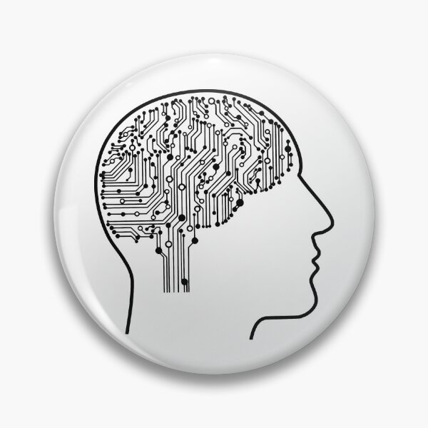 Item preview, Digital Brain Silhouette – Technology and Artificial Intelligence Art designed and sold by Jascha Ata.