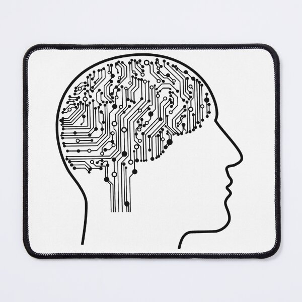 Item preview, Digital Brain Silhouette – Technology and Artificial Intelligence Art designed and sold by Jascha Ata.