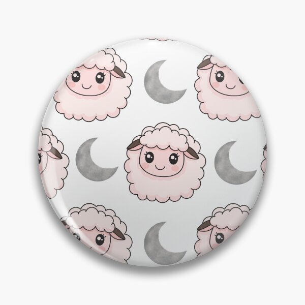 Item preview, Cute Sheep Pattern with Gray Moons | Adorable and Tender Design designed and sold by lunadesignsmoon.