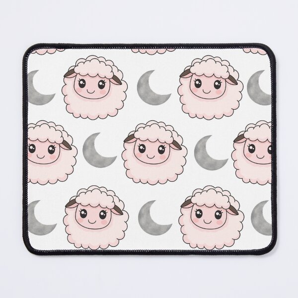 Item preview, Cute Sheep Pattern with Gray Moons | Adorable and Tender Design designed and sold by lunadesignsmoon.
