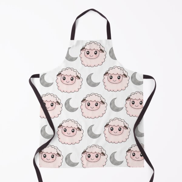 Item preview, Cute Sheep Pattern with Gray Moons | Adorable and Tender Design designed and sold by lunadesignsmoon.