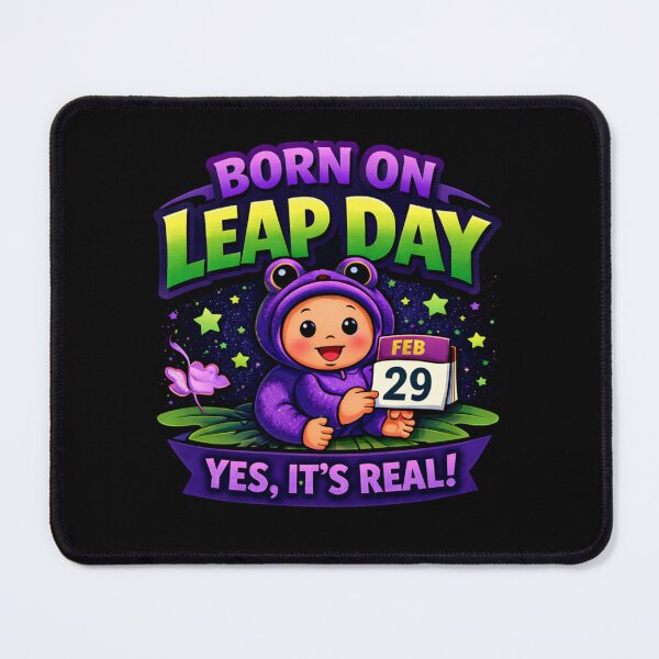 Item preview, Born Leap Day Yes, It's Real! - With Baby in Frog Outfit & Calendar designed and sold by Leap29 Designs.
