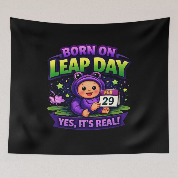 Item preview, Born Leap Day Yes, It's Real! - With Baby in Frog Outfit & Calendar designed and sold by Leap29 Designs.