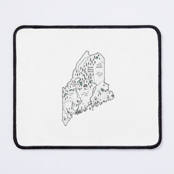 Item preview, Maine Illustrated Map – Hand-Drawn Rivers & Nature Adventure Sketch designed and sold by Paper Drip.