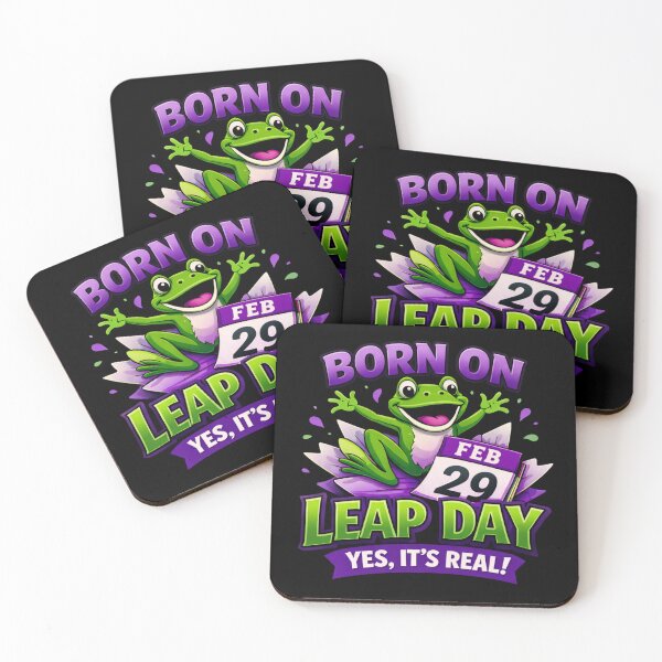 Item preview, Born on Leap day Yes, It's Real! - Frog on Lilypad & Calendar designed and sold by Leap29 Designs.