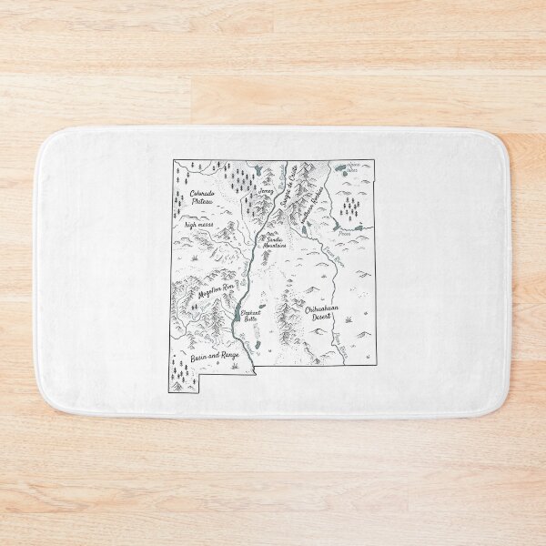 Item preview, New Mexico Illustrated Map – Hand-Drawn Rivers & Nature Adventure Sketch  designed and sold by Paper Drip.