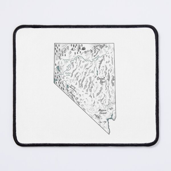 Item preview, Nevada Illustrated Map – Hand-Drawn Rivers & Nature Adventure Sketch designed and sold by Paper Drip.