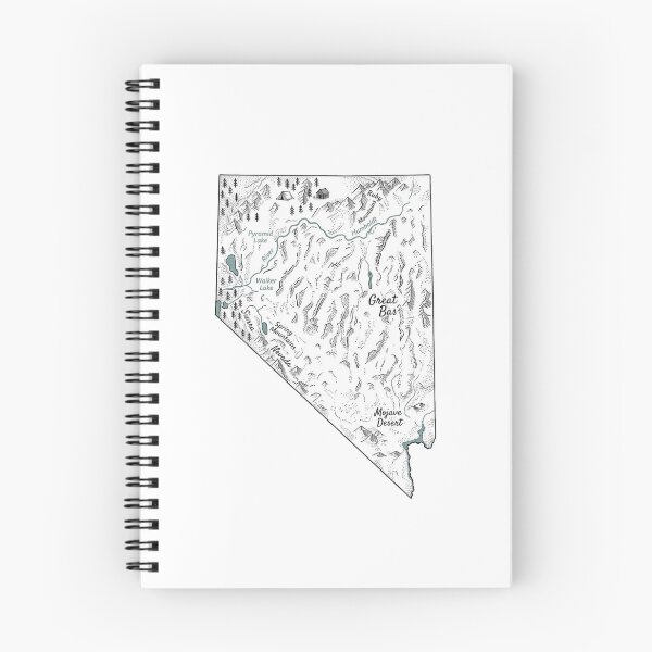 Item preview, Nevada Illustrated Map – Hand-Drawn Rivers & Nature Adventure Sketch  designed and sold by Paper Drip.