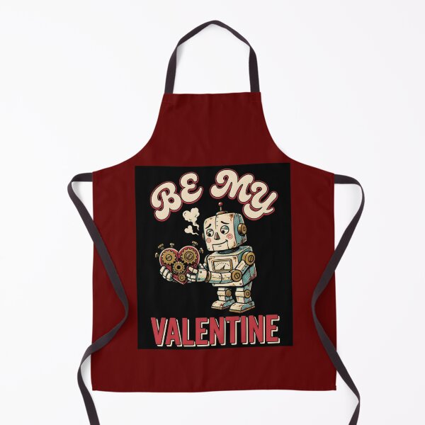 Item preview, Be My Valentine Retro Robot Holding a Gear Heart designed and sold by ZuToMi.