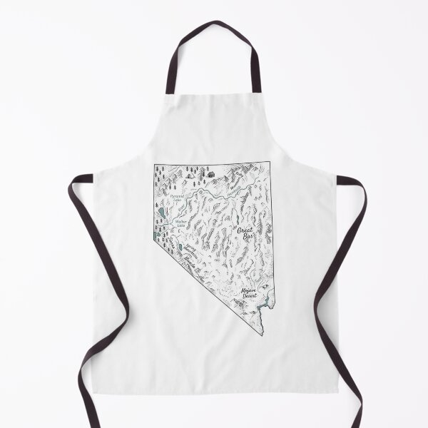 Item preview, Nevada Illustrated Map – Hand-Drawn Rivers & Nature Adventure Sketch designed and sold by Paper Drip.