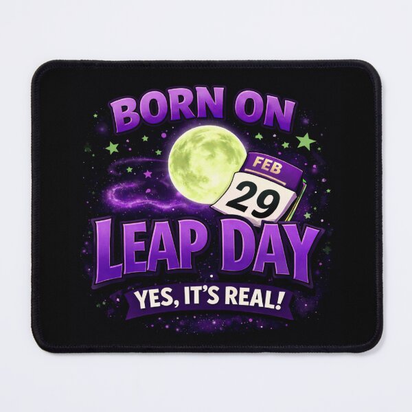 Item preview, Born on Leap day Yes, It's Real! - Moon & Calendar designed and sold by Leap29 Designs.