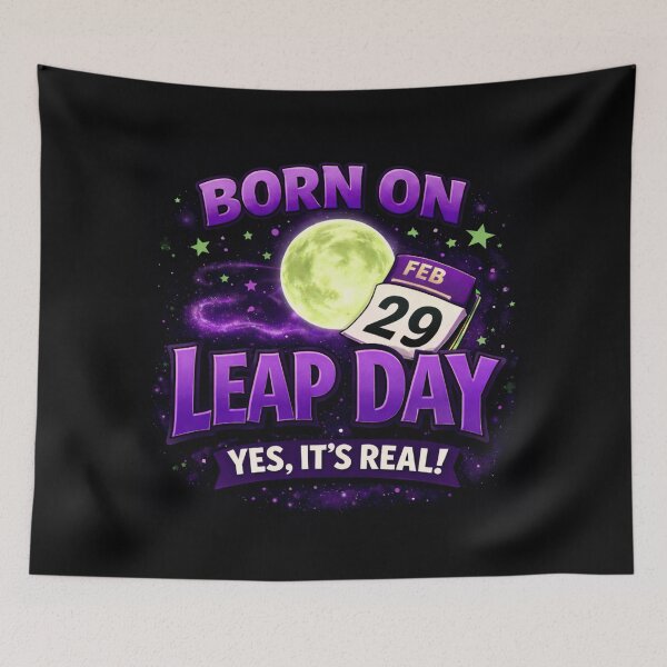 Item preview, Born on Leap day Yes, It's Real! - Moon & Calendar designed and sold by Leap29 Designs.