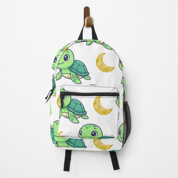 Item preview, Cute Green Turtle Pattern with Yellow Moon | Adorable Design designed and sold by lunadesignsmoon.