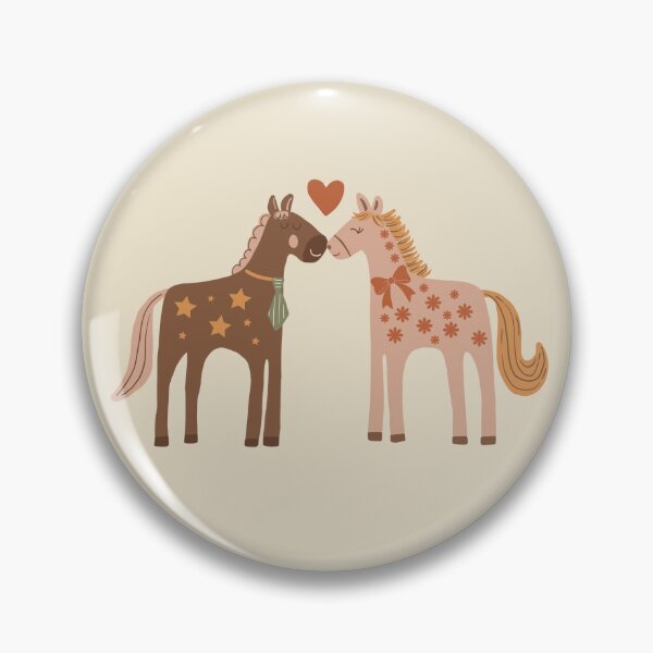Item preview, Sweet Valentine Horses with Heart / Cute horse patter / Equestrian print/ Whimsical Love Pattern designed and sold by LucianaMcHugh.