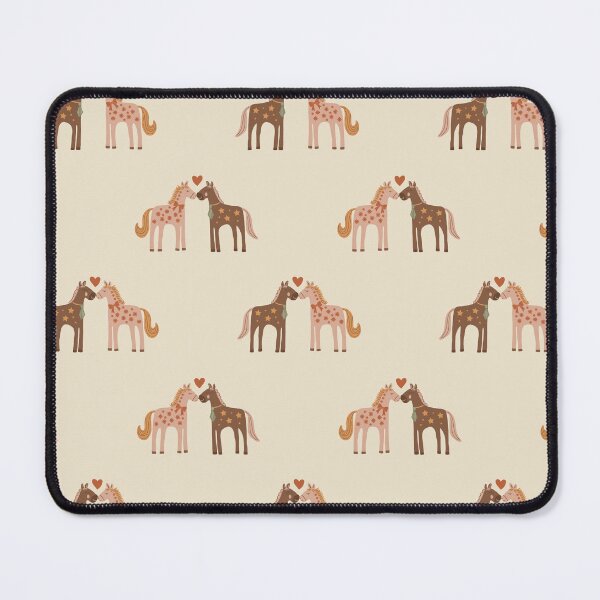 Item preview, Sweet Valentine Horses with Heart / Cute horse patter / Equestrian print/ Whimsical Love Pattern designed and sold by LucianaMcHugh.