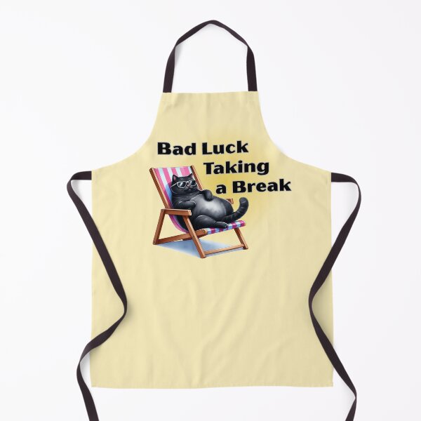Item preview, Bad Luck Taking a Break - Funny Black Cat Design designed and sold by TherezaDesign.