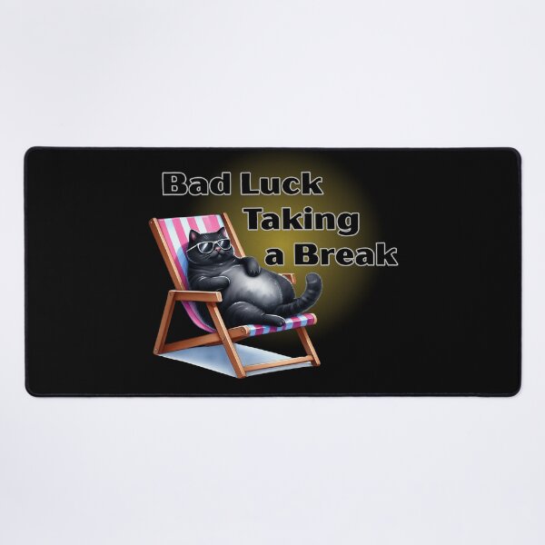 Item preview, Bad Luck Taking a Break - Funny Black Cat Design designed and sold by TherezaDesign.
