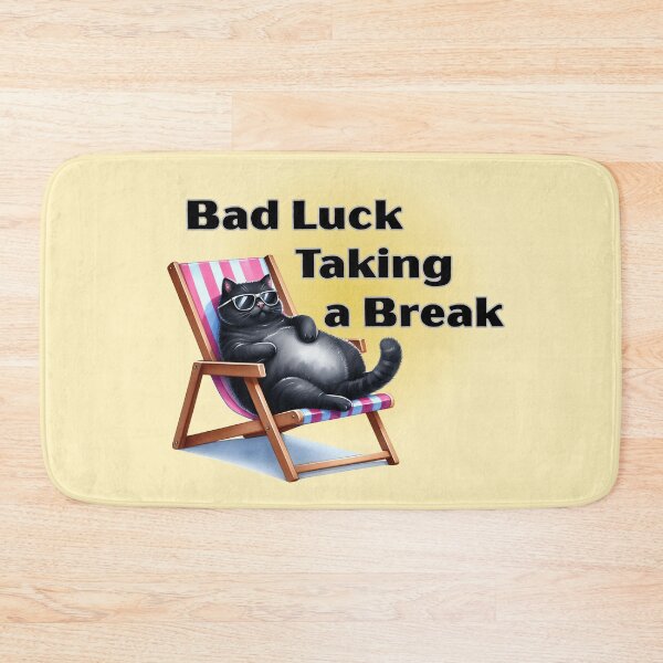 Item preview, Bad Luck Taking a Break - Funny Black Cat Design designed and sold by TherezaDesign.