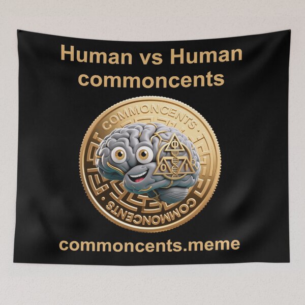 Item preview, commoncents.meme Human vs Human designed and sold by commoncents_meme.