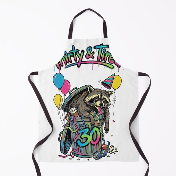 Item preview, Thirty and Tired Funny Raccoon 30th Birthday Trash Panda designed and sold by Chejen Charity.