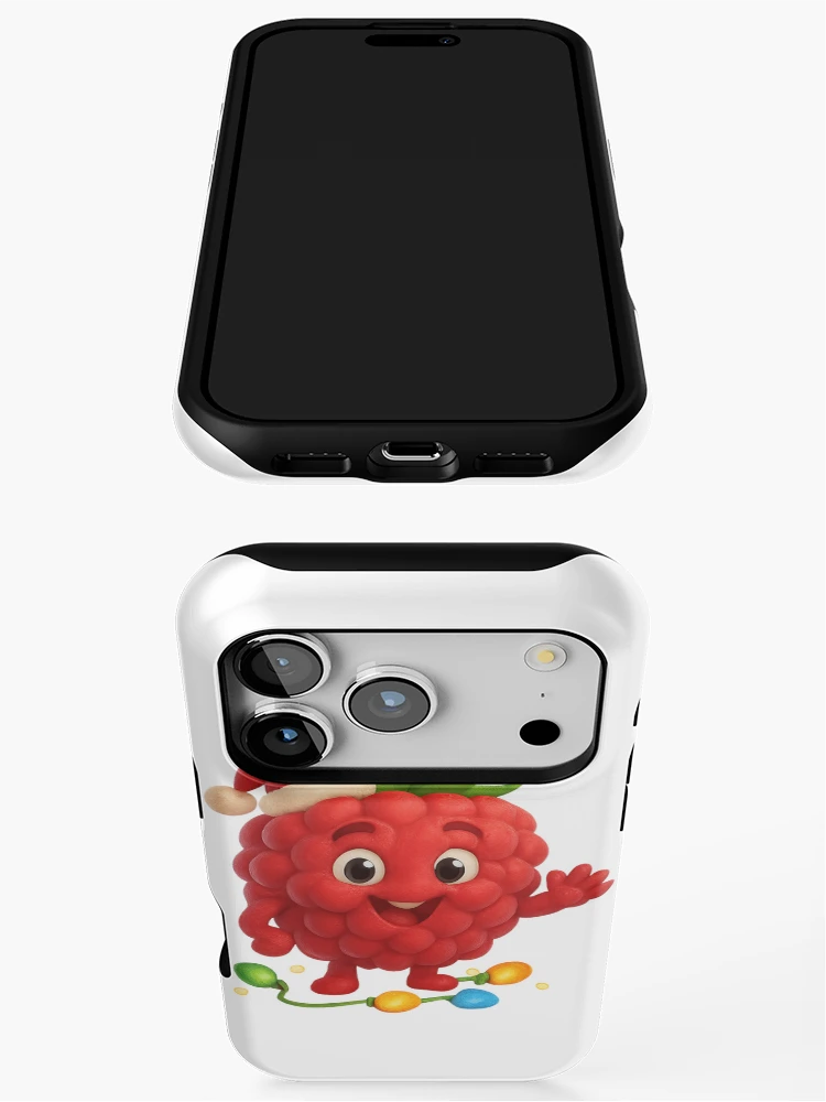 Thumbnail 3 of 4, iPhone Case, Christmas Raspberry designed and sold by Sillytoe.