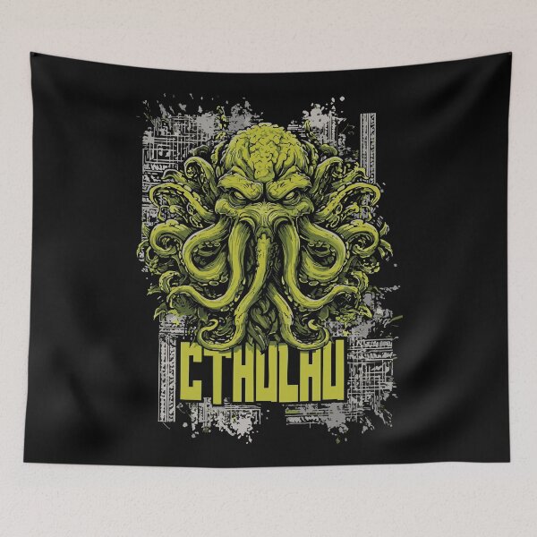 Item preview, Cthulhu horror creature in dark art style designed and sold by drizzd.