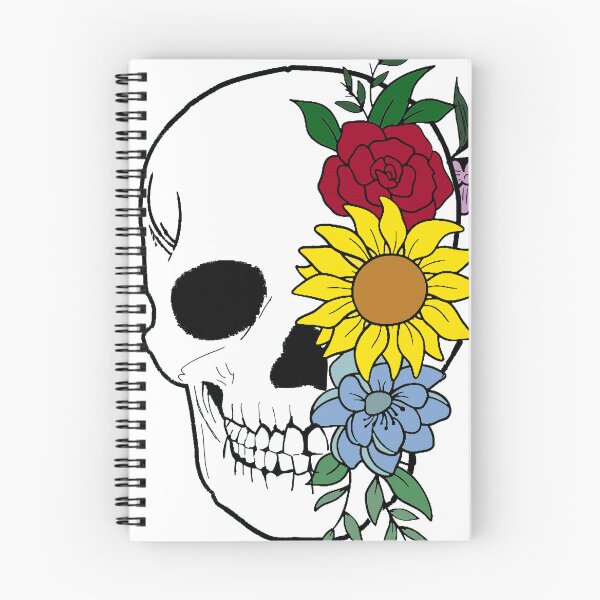 Artikelvorschau, Blumenschädel entworfen und verkauft von Newmooncreation.