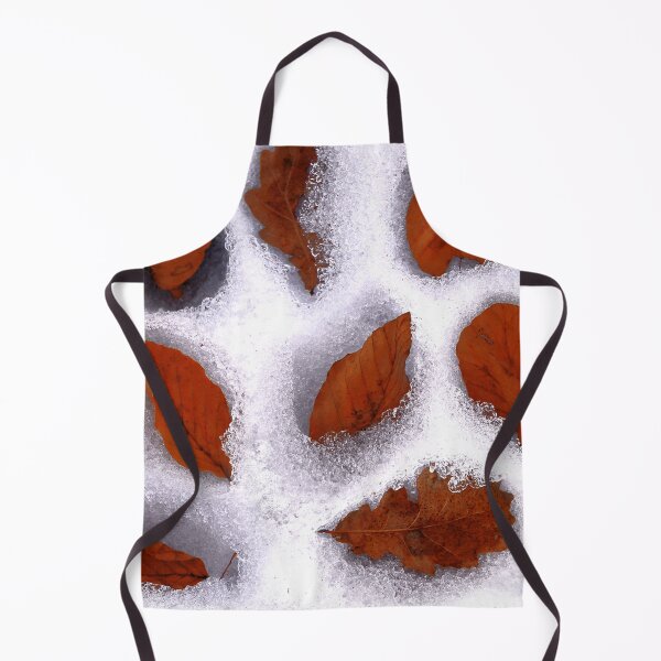 Item preview, Snow, leaves, winter, natural patterns, ice, forest, submerged, transience designed and sold by Luzi Illustrella.