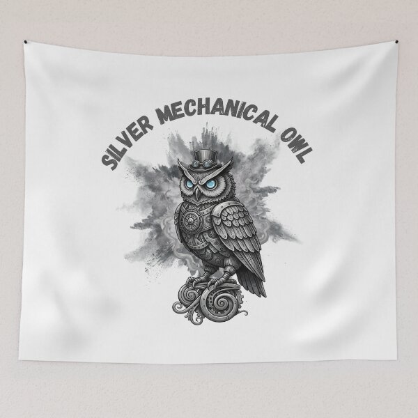 Item preview, Silver Mechanical Owl  designed and sold by Lavender-Kitty.
