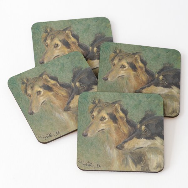 Item preview, Carl Friedrich Kapstein - Portrait of Two Borzoi Dogs designed and sold by HiddenWalnuts.