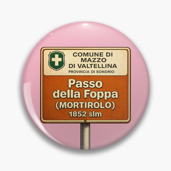 Item preview, Passo della Foppa (Mortirolo) – 1852 slm | Vintage Giro passport plate designed and sold by malero-design.