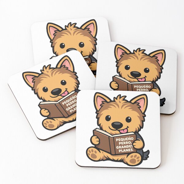 Item preview, Cute chibi Yorkshire Terrier reading a book designed and sold by SoyYuriO.