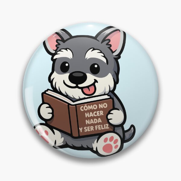 Item preview, Cute chibi Schnauzer reading a book designed and sold by SoyYuriO.