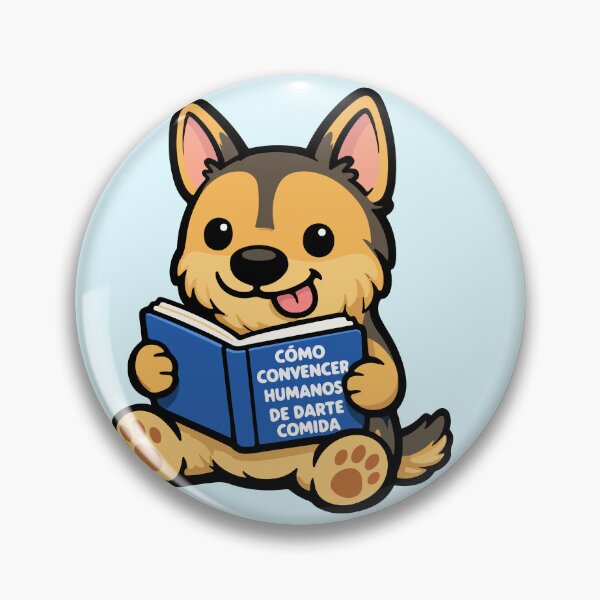 Item preview, Cute chibi German Shepherd reading a book designed and sold by SoyYuriO.