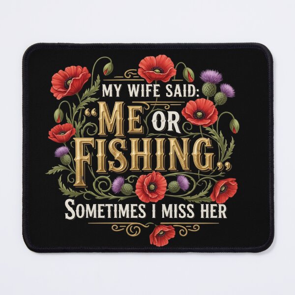 Item preview, My Wife Said Me Or Fishing Quote designed and sold by EimSol.