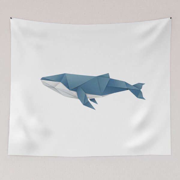 Item preview, Geometric Papercraft Whale Silhouette designed and sold by bsbd-action.