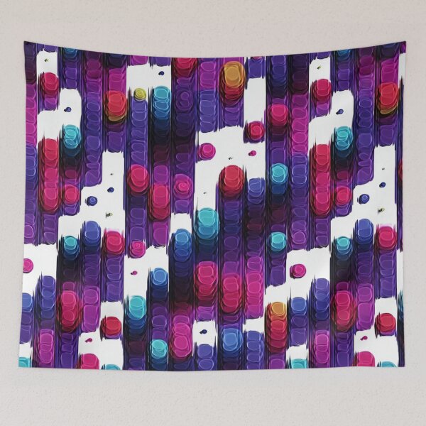 Item preview, Neon color white circle pattern designed and sold by JeniSeny.