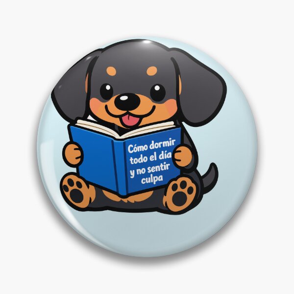 Item preview, Cute chibi Dachshund reading a book designed and sold by SoyYuriO.