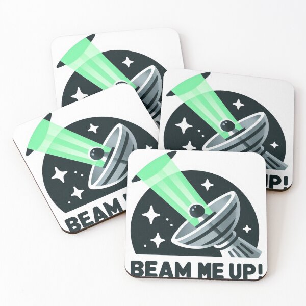 Item preview, Beam Me Up UFO Sticker | Funny Sci-Fi Space Design – Kesef Project designed and sold by Kesef Project.