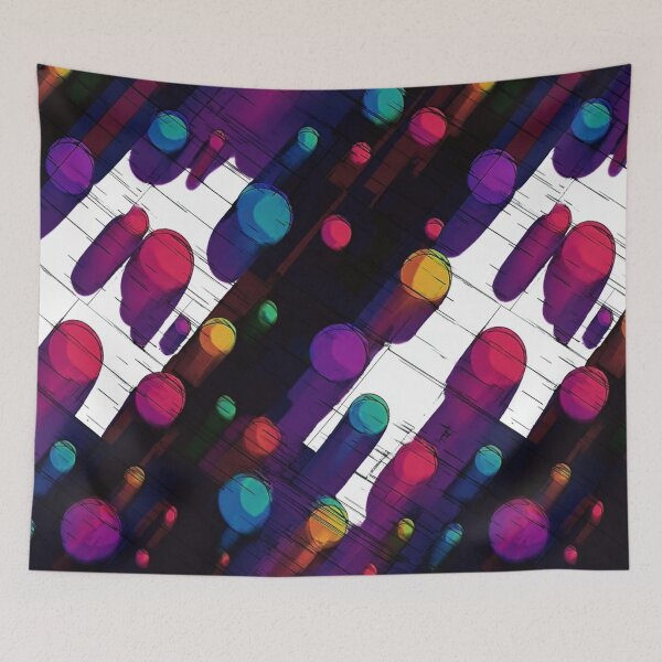 Item preview, Neon color white circle pattern 6th designed and sold by JeniSeny.